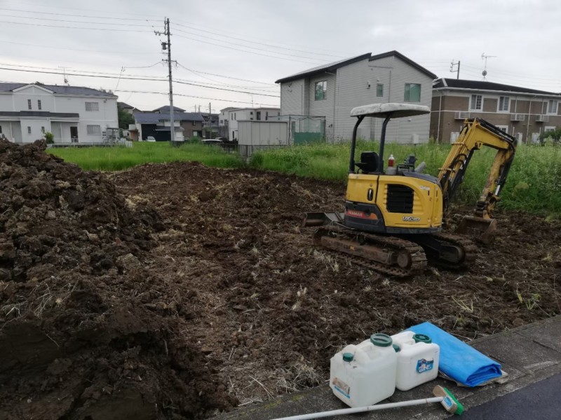 【岐阜県岐阜市】境界ブロック積みと宅地の造成工事