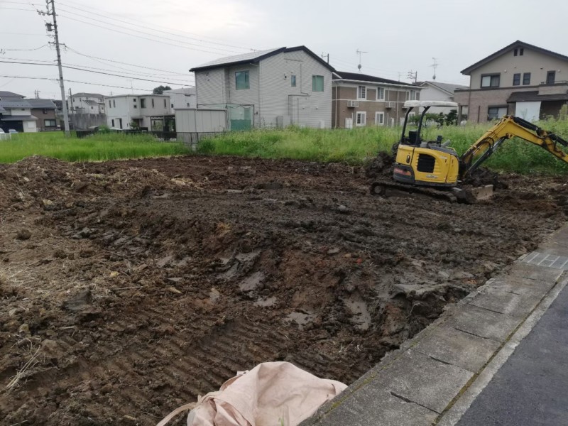 【岐阜県岐阜市】境界ブロック積みと宅地の造成工事