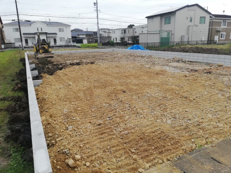 【岐阜県岐阜市】境界ブロック積みと宅地の造成工事