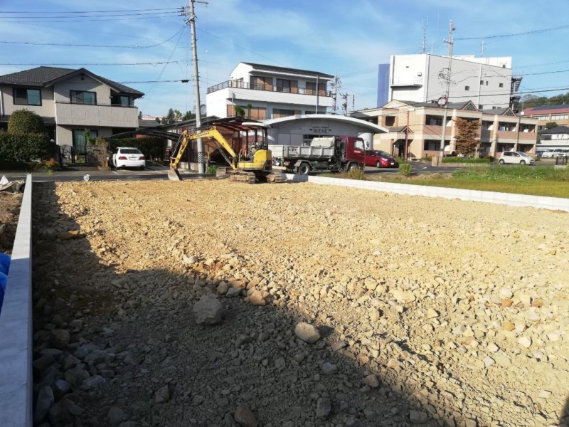 【岐阜県岐阜市】境界ブロック積みと宅地の造成工事