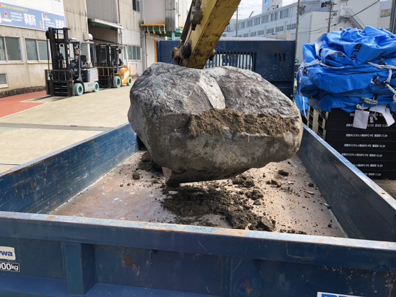 岐阜県美濃加茂市の庭石の撤去処分