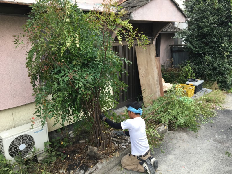 岐阜県可児市のブロック塀の撤去工事