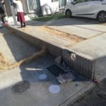 【岐阜市】駐車場の乗り入れに障害のブロックを撤去して補修