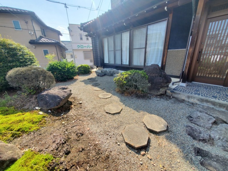 0921★【庭リフォーム、CB、スロープ、土間、手すり、ポスト、砕石】脇田様＠中恵土