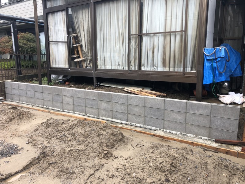 多治見市小泉町のブロック工事③