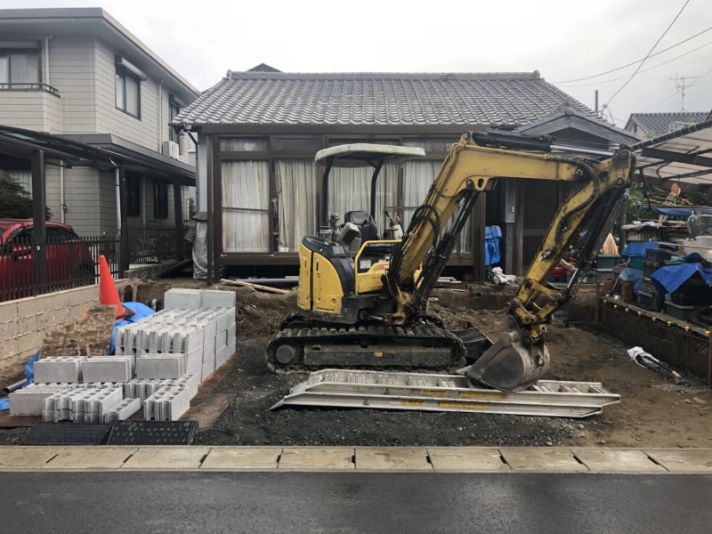 多治見市小泉町のブロック工事➁