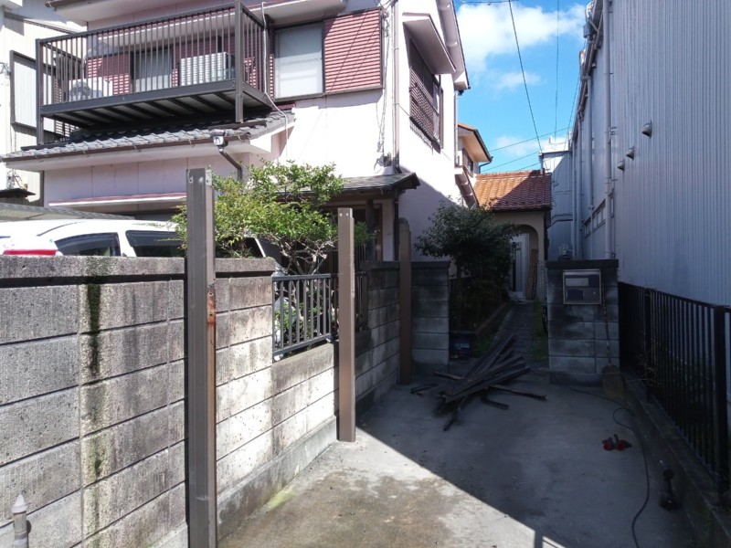 名古屋市中川区の1台用カーポート【屋根撤去】