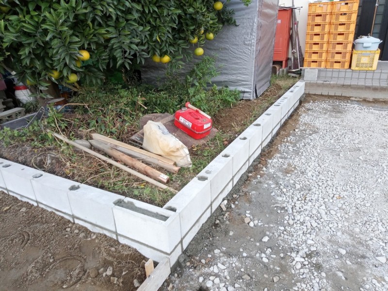 名古屋市緑区のブロック工事と駐車場リフォーム