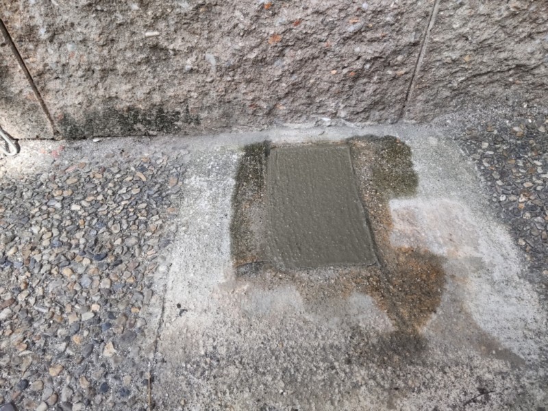 名古屋市西区の1台用カーポート撤去【断面補修】